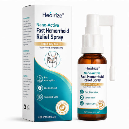 🌿👨‍⚕️Healrize® Nano-Active Fast Hemorrhoid Relief Spray | Rapid-Dry Micro-Mist with Essential Oils, Touch-Free & Instant Soothe