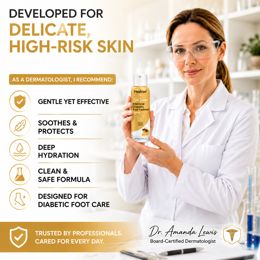 🎉Limited-time discount🎉Healrize®Bee Venom Intensive Diabetic Foot Treatment Spray🔥89K+SOLD🔥