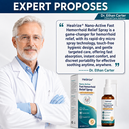 🌿👨‍⚕️Healrize® Nano-Active Fast Hemorrhoid Relief Spray | Rapid-Dry Micro-Mist with Essential Oils, Touch-Free & Instant Soothe