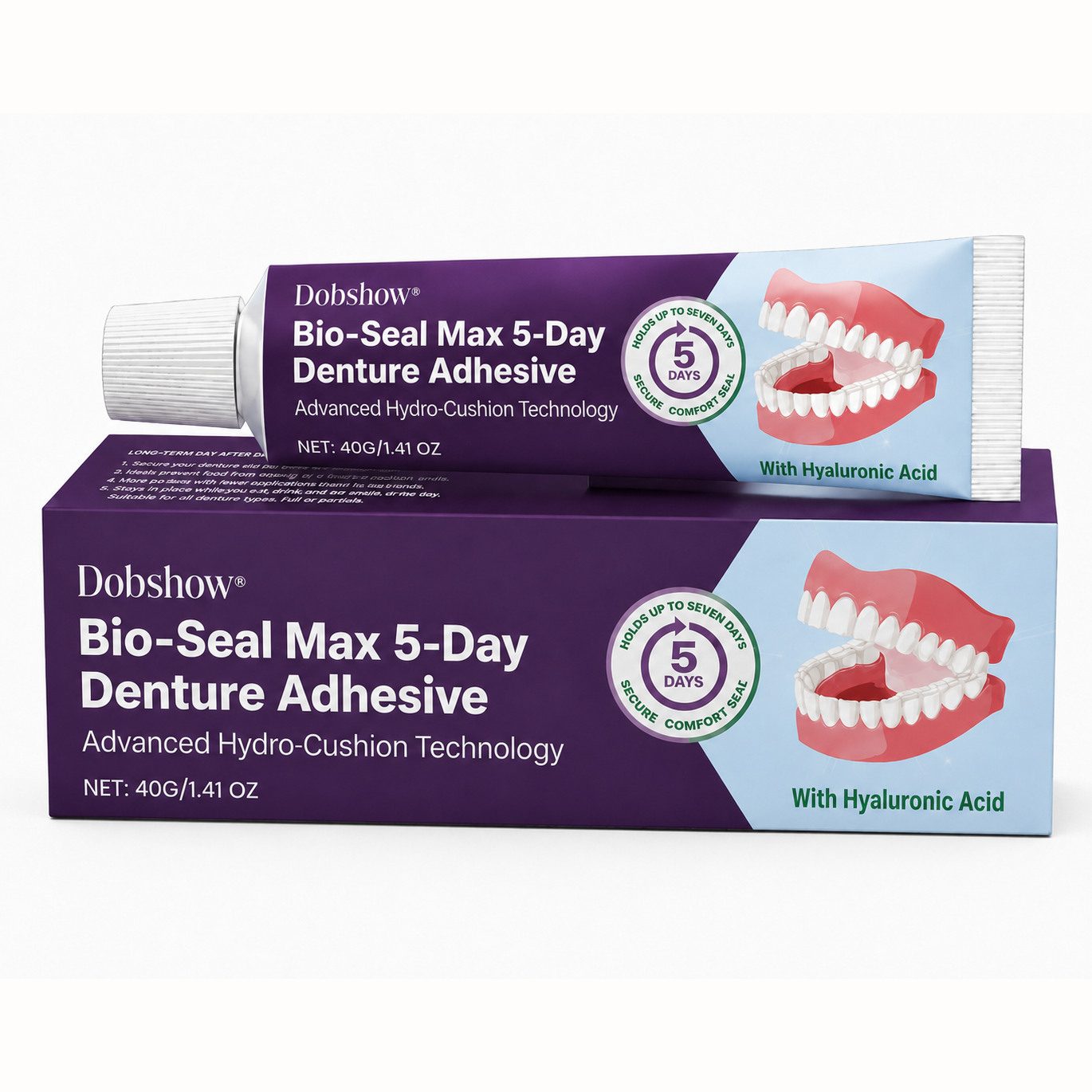 🔥56K+SOLD🔥Dobshow® Bio-Seal Max 5-Day Denture Adhesive🦷🎉Limited-time discount🎉