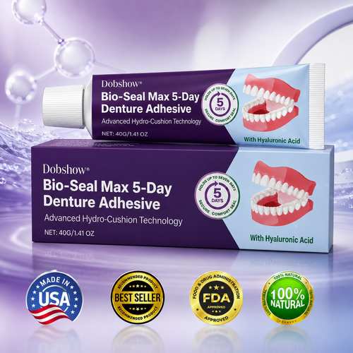 🔥56K+SOLD🔥Dobshow® Bio-Seal Max 5-Day Denture Adhesive🦷🎉Limited-time discount🎉
