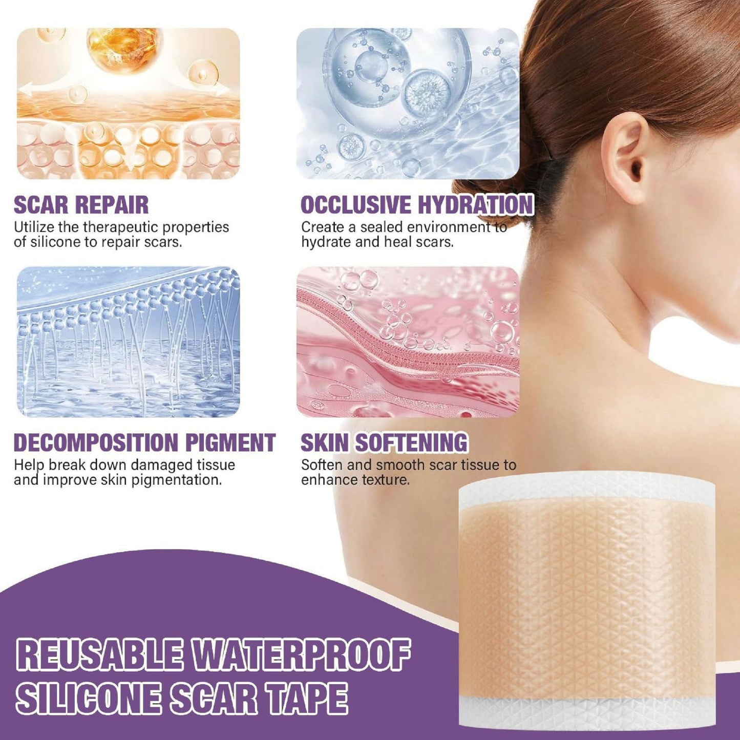 `Dobshow® Silicone Scar Gel Sheet Roll